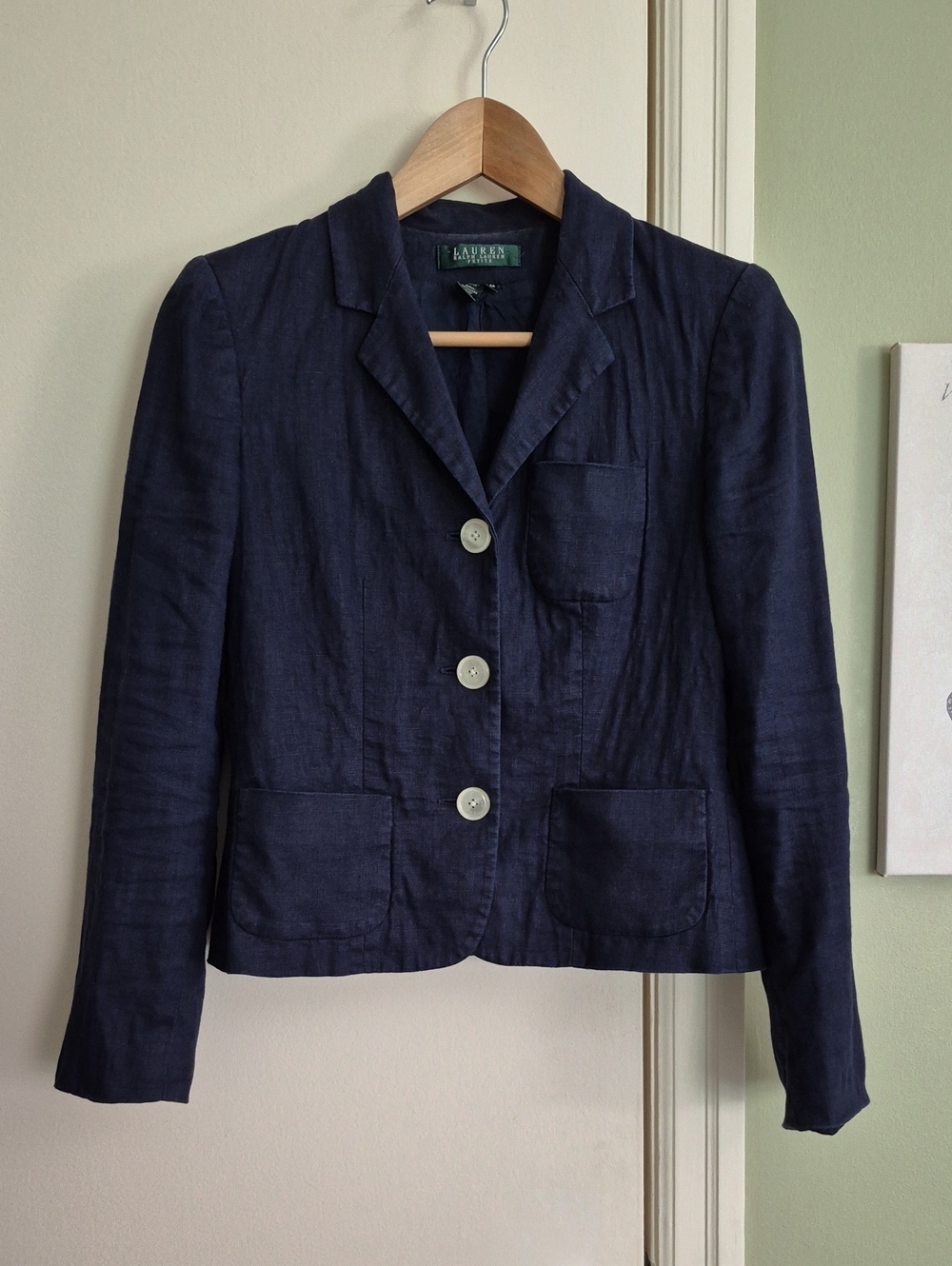 EUC Ralph Lauren Navy Lined Lined Blazer, 6P